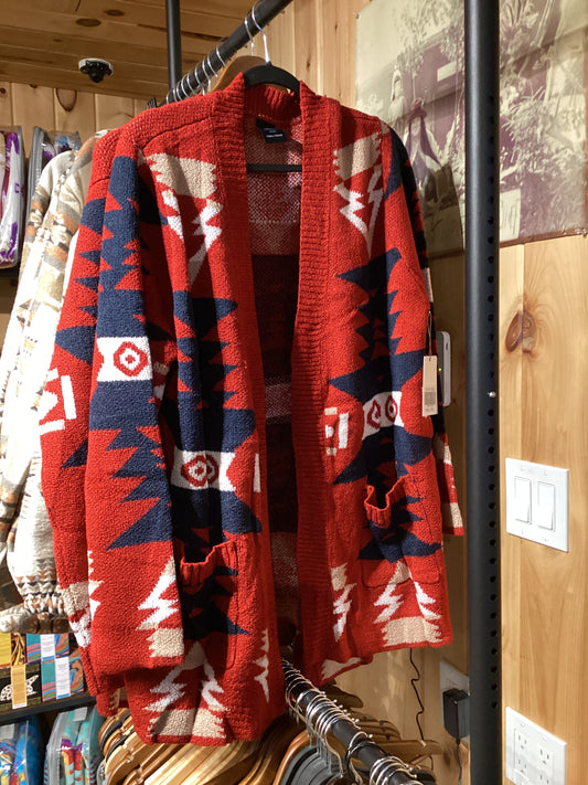 Aztec Pattern Knit Cardigan