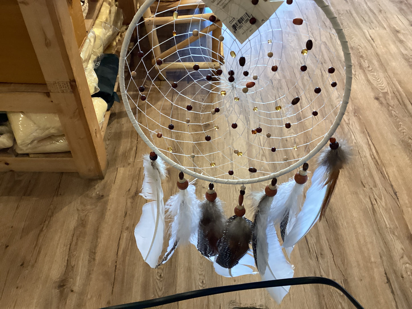 9” dream catcher white
