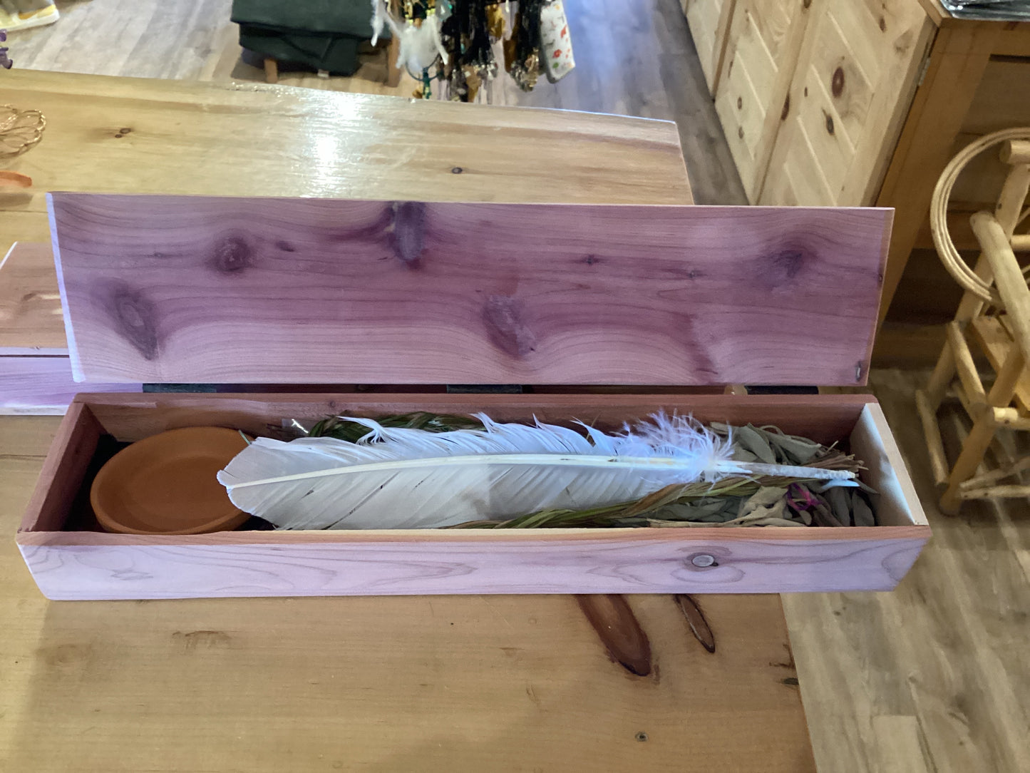 Cedar box smudge kit