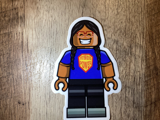Fry Bread Lego Man Sticker