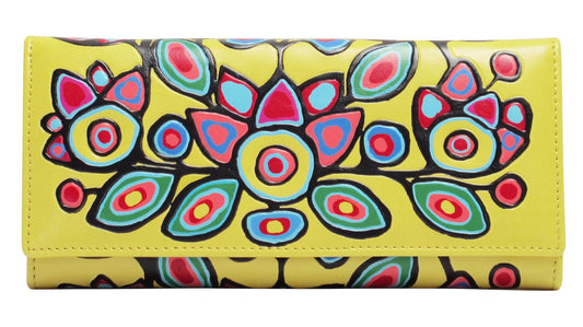 Floral on Yellow Wallet