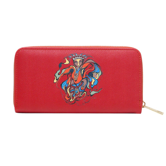 Powwow Dancer Zip-Around Wallet