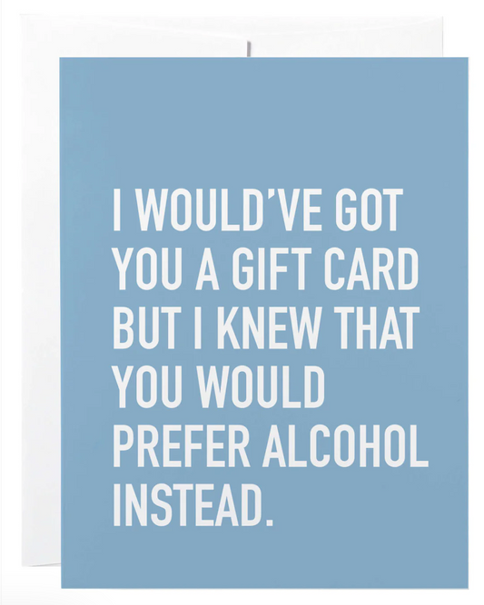 Prefer Alcohol Card