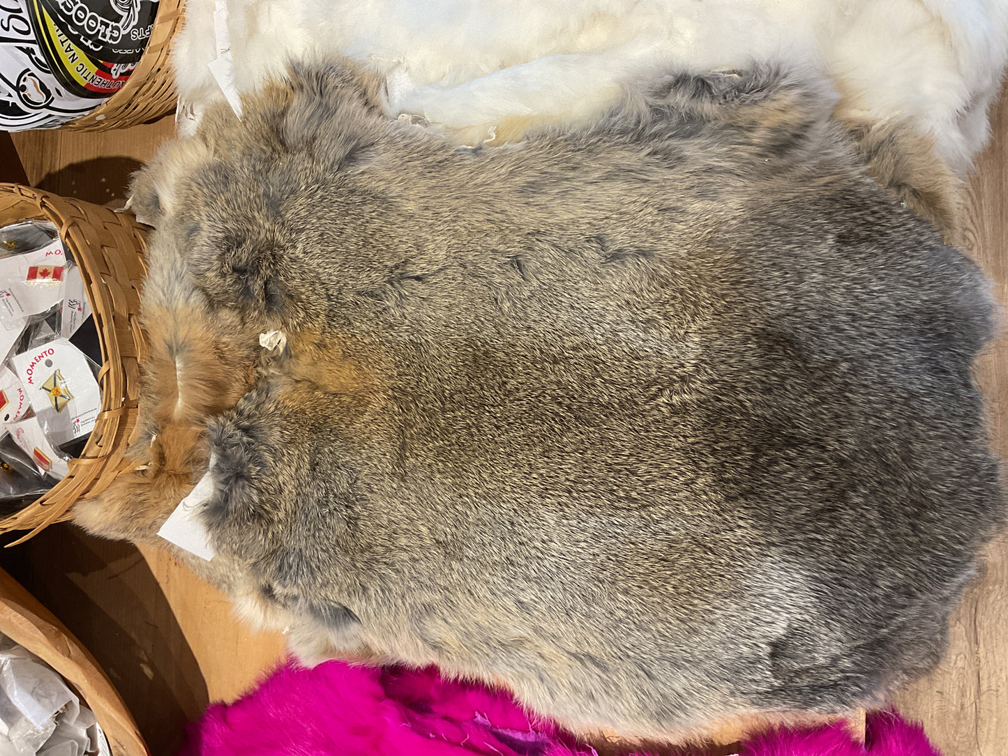 Grey Rabbit Fur (15x15in)