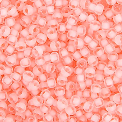 Miyuki Crystal Baby Pink Lined Semi Frosted