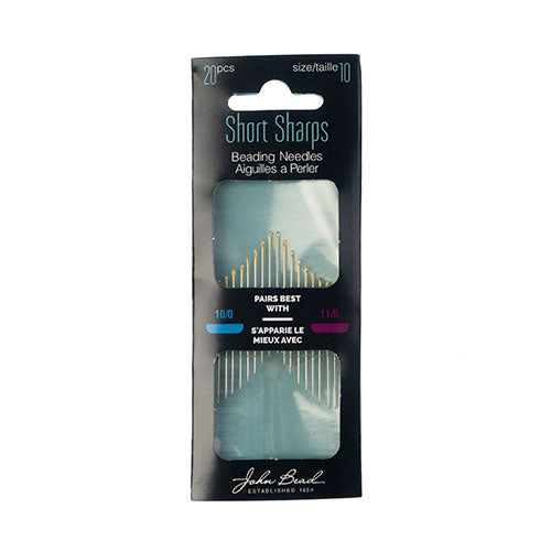 John Bead Short Sharps Beading Needle size 10 (20pc)