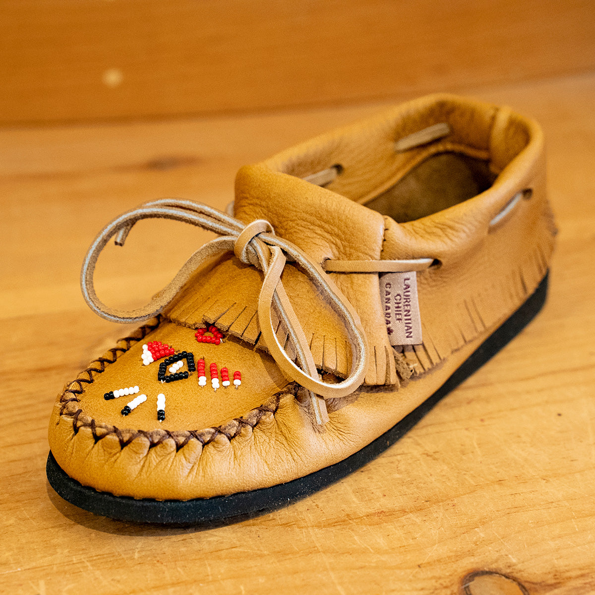 "Laurentian Chief Papoose, beaded, crepe sole" (Women's)