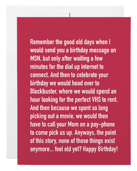 Birthday VHS Chatty Cathy Card