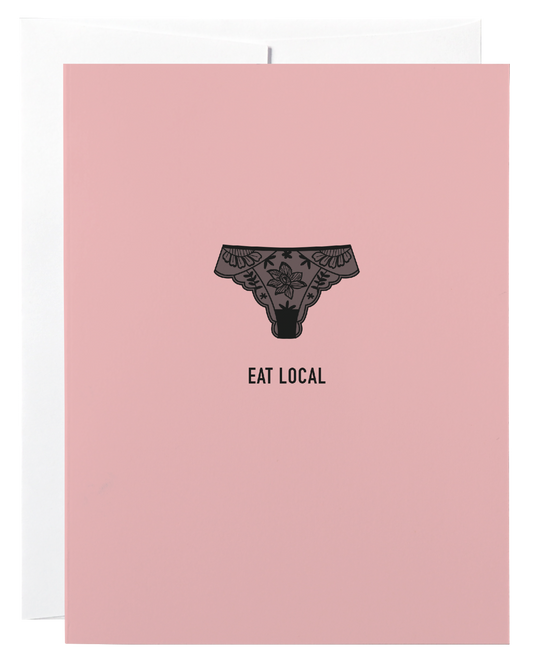 Eat Local Panties Card