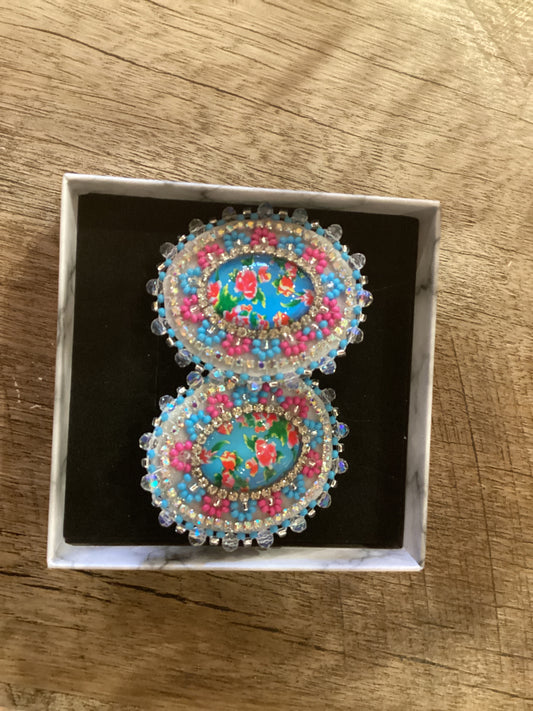 Beaded Floral Earrings