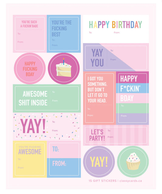 Birthday tags