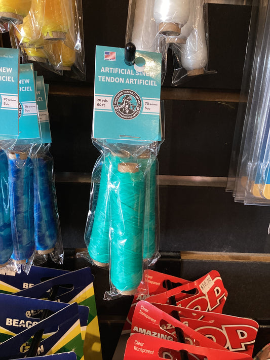 Turquoise Gudebrod Sinew Bobbin 20yds