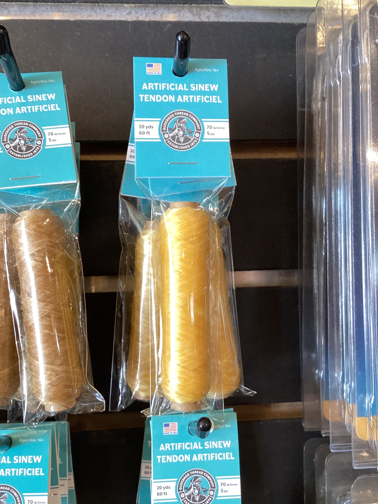 Honey Gudebrod Sinew Bobbin 20yds