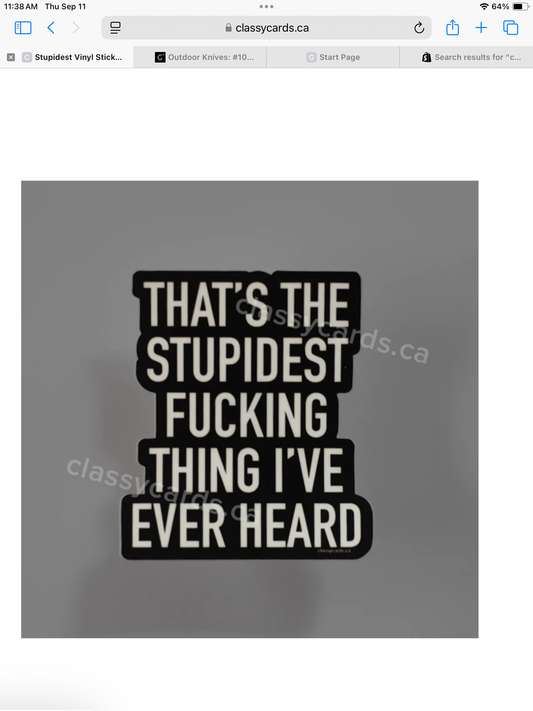 Stupidest Sticker