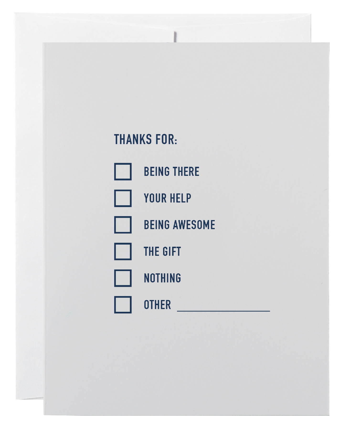 Thanks Checklist Card