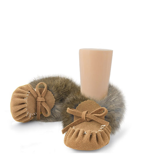 "Laurentian Chief Baby moccasin fur collar, insole" (Youth)