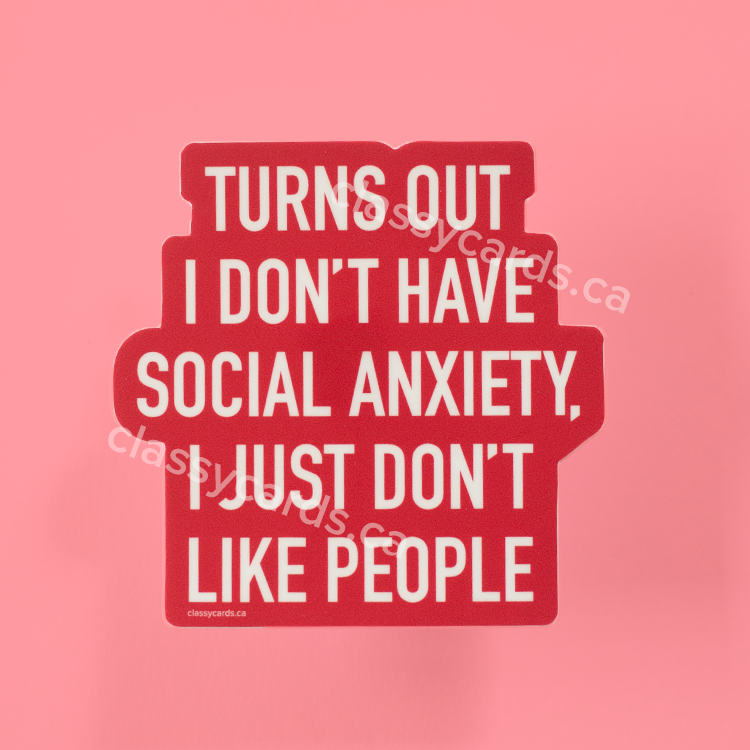 Social Anxiety Sticker