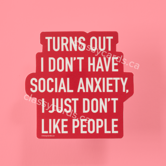 Social Anxiety Sticker