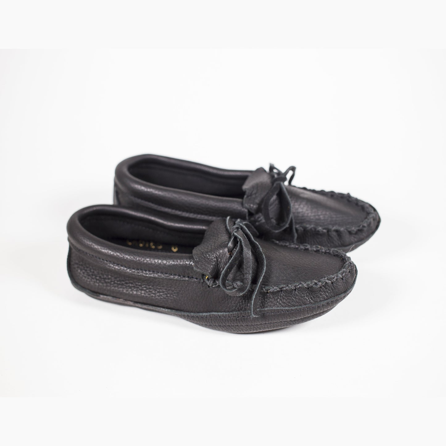 Black Deerskin Moccasin with Double Sole (Men's)