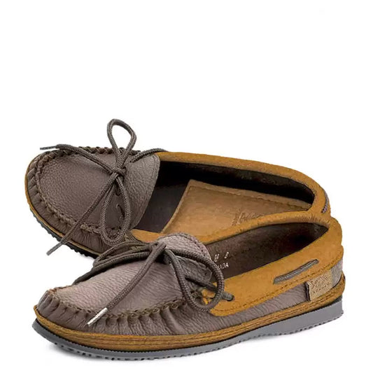 "Laurentian Chief Moccasins, insole, sole appliqué, indian sole" (Men's)