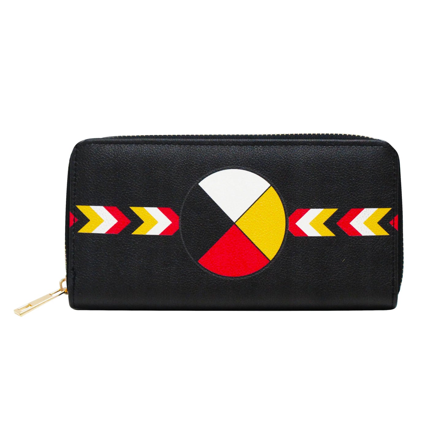 Medicine Wheel Zip-Around Wallet